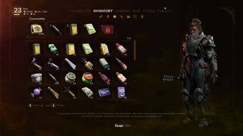 How to Use Consumables in The Outer Worlds .